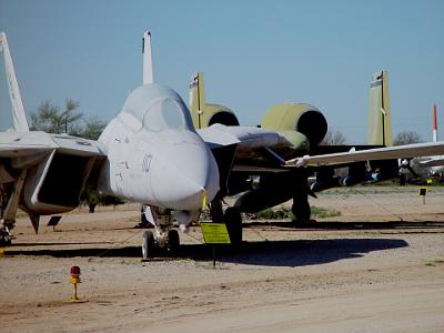 Card 1 054 Tuesday 2004-03-16 Pima Air & Space Museum The Grumman F-14A Tomcat is the last of Grumman's Cat series of Naval fighters. The F14 entered service on the USS...