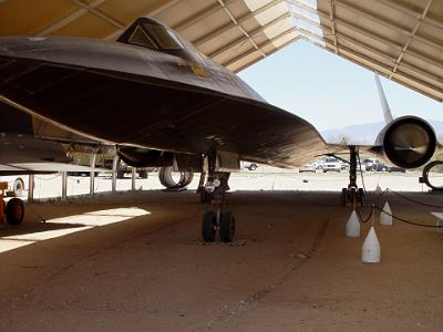 Card 1 100 Tuesday 2004-03-16 Pima Air & Space Museum The first SR-71 Blackbird flew in December 1964. Lockheed built 50 aircraft in the Blackbird Family with 32 of them...