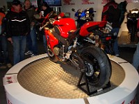 At the bike show, new Honda Fireblade CBR 1000.