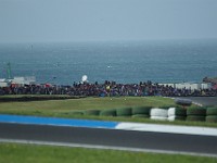 250 Warmup From Lukey Heights looking towards Siberia. A bike is just coming out of turn 6 and another is going into turn 8.