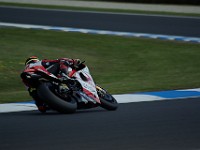 MotoGP warm-up Chaz DAVIES, UK, Ducati. Crashed out.