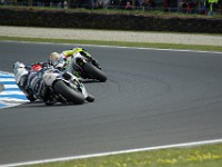 MotoGP warm-up Tony ELIAS, Spain, Honda, pushing Shinya NAKANO and Valentino ROSSI.