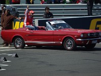 Some classic Mustangs took the MotoGP riders around the circuit.