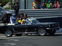 Some classic Mustangs took the MotoGP riders around the circuit.