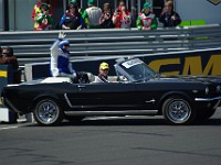 Some classic Mustangs took the MotoGP riders around the circuit. Air temperature was 20 degrees, a bit chilly at 320 kmh.