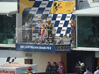 250 Podium Ceremony Spraying the champagne.