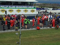 MotoGP race The grid assembles.