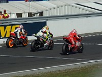 MotoGP race PEDROSA and STONER always start faster than ROSSI.