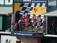 MotoGP Podium Ceremony CAPIROSSI accepts second place trophy.