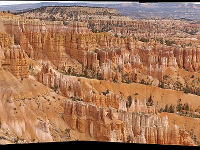 Friday  2007-03-09  Bryce Canyon National Park, Utah   This is Sunrise Point just after entering the park. It is part of the largest natural amphitheatre in the park.  The rock formations in Bryce Canyon began to develop during the Cretaceous Period 144-63 MYA.  The rocks in Bryce Canyon are younger than those in Zion.