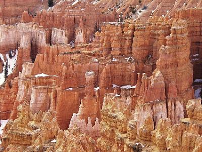 At the top of each hoodoo is a harder stone or rock around which the weathering originally began. When the rock wears away, the rest of the column quickly follows.