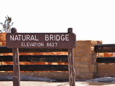 We keep driving higher and reach the Natural Bridge overlook