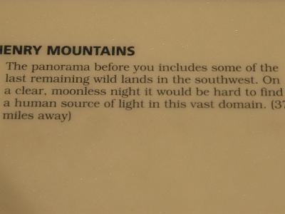 Sign at the lookout. The mountains are named after Joseph Henry, the first secretary of the Smithsonian Institution.