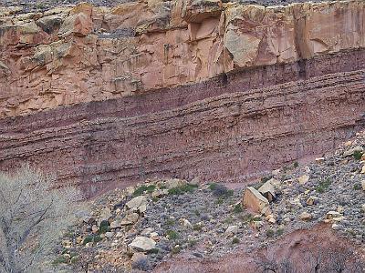 Saturday  2007-03-10  Capitol Reef National Park, Utah  Earth's history is laid bare before us.