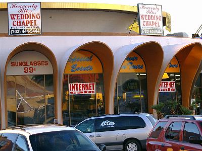 There's something odd about an internet cafe that does wedding ceremonies.