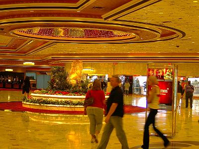 Inside the foyer of the MGM.