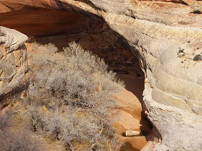 The rock through which the rock was cut is sandstone that was deposited during the Permian about 270-260 MYa.