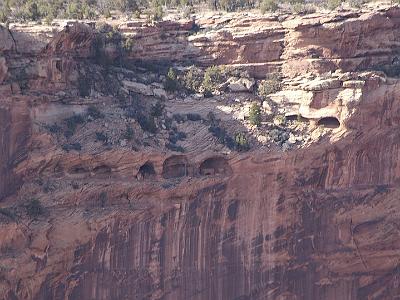 Saturday  2007-03-10  Canyon de Chelly, Arizona  These are the cliff dwellings once used by the Anasazi. They lived here beginning some 5000 years ago and moved away about 700 years ago.