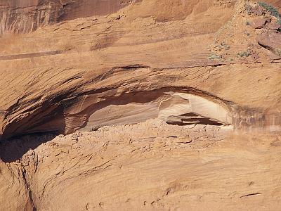 Saturday  2007-03-10  Canyon de Chelly, Arizona  An arch is starting to form.