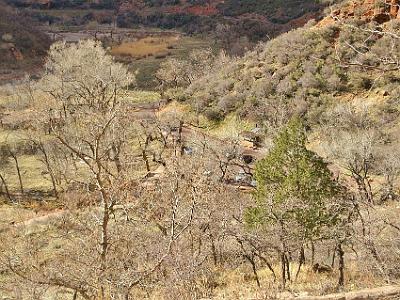 You can just see Jenni in the left side of the picture.  Our Edsel is parked below somewhere.