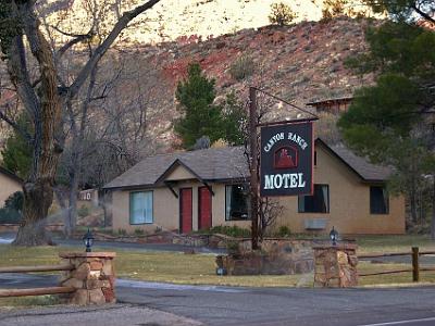 We return to Springdale and find this delightful motel for only $59 a night