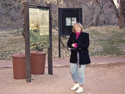 This area, Emerald Pools, is where the Zion Lodge is located. And it's very cold.