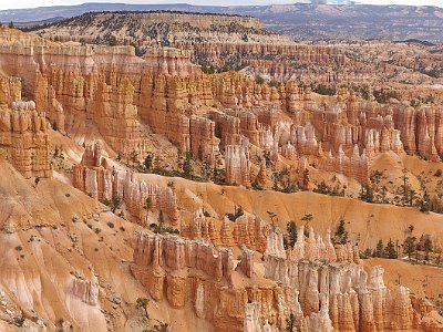 This is Sunrise Point just after entering Bryce Canyon NP and it is part of the largest natural amphitheatre in the park.  The rock formations in Bryce Canyon began to develop during the Cretaceous 144-65 MYA.  The rocks in Bryce Canyon are younger than those in Zion.