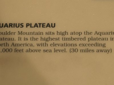 Boulder Mountain makes up half of the Aquarius Plateau. The mountain rises to the west of Capitol Reef National Park and has over 50,000 acres  of rolling forest and meadowlands on its top.  It is the highest timbered plateau in North America