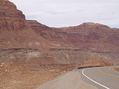 We're on State Route 95 with not another car in sight. We don't share this scenery with anyone