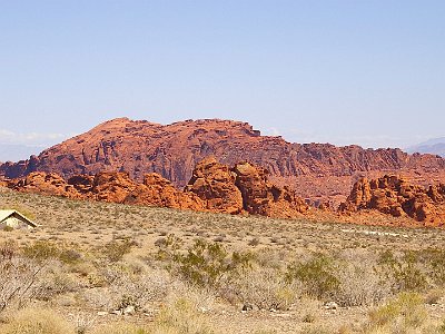 It has the red stratigraphy reminiscent of Monument Valley in Northern Arizona