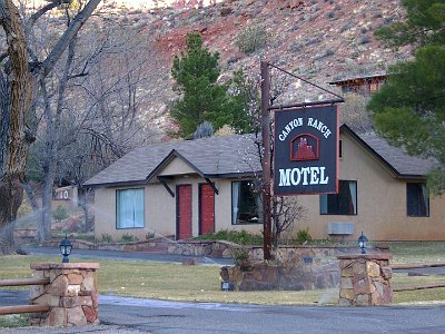 We return to Springdale and find this delightful motel for only $59 a night