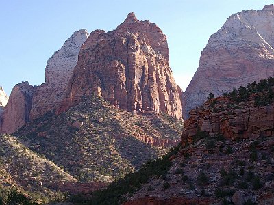 We re-enter Zion to look at it in the early morning.