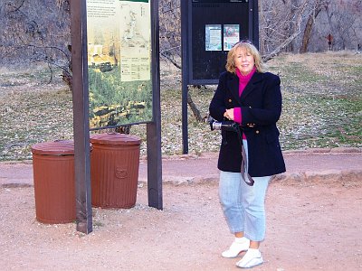 This area, Emerald Pools, is where the Zion Lodge is located. And it's very cold.