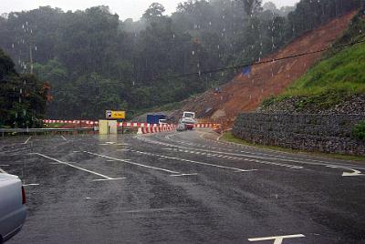 THURSDAY 16 OCTOBER 2008  Another feature of the highlands was the constant landslides as the hills collapsed under the onslaught of continuous rains.