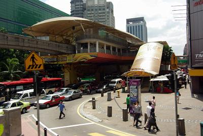 FRIDAY 17 OCTOBER 2008  The bus takes us along Jalan Bukit Bintang past the monorail station. This is where we started our adventures a couple of days ago.