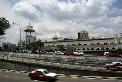 FRIDAY 17 OCTOBER 2008  We pass by the old KL railway station which now serves as a suburban-line station.  It was completed in 1910 and was Kuala Lumpur's railway hub until KL Sentral assumed much of the its role in 2001.