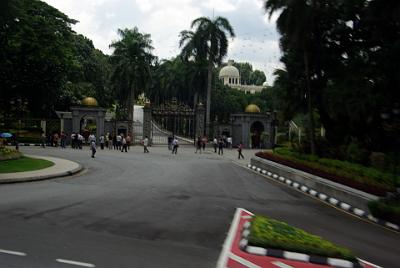 FRIDAY 17 OCTOBER 2008  Yang di-Pertuan Agong when translated loosely into English means 'King'.  Malaysia is a constitutional monarchy with a monarch as head of state and the Yang di-Pertuan Agong is one of the few elected monarchs in the world. A new palace is under construction due for completion in 2009.     Next: Qualifying day at the Malaysian MotoGP - We visit Putrajaya