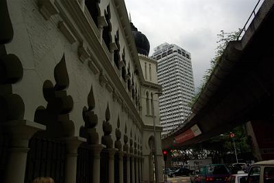 MONDAY 20 OCTOBER 2008  The building to the left is the Panggung Bandaraya DBKL, a historical city theatre hall located across the street from Merdeka Square.  It was built in 1896 and was completely finished in 1904.