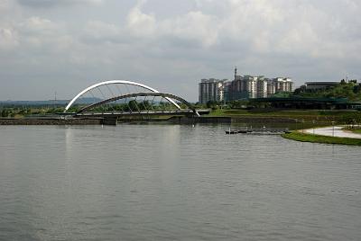 SATURDAY 18 OCTOBER 2008  Putrajaya is a planned city  and it is the new federal administrative centre of Malaysia. Several Government offices have relocated here to escape the overcrowding of Kuala Lumpur. The bridge is the Sri Empangan Bridge, one of eight bridges that cross Lake  Putrajaya.