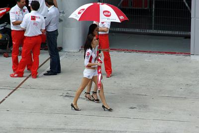 SUNDAY 19 OCTOBER 2008 - RACE DAY   As do others for the Alicé Ducati team.