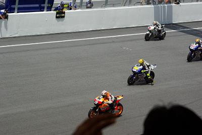 SUNDAY 19 OCTOBER 2008 - RACE DAY  Front row starter Jorgé Lorenzo (48) is dropping back while impressive rookie Andrea Dovizioso is starting to make up ground.