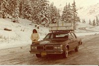 1984 - World Championships  When the event is over, we rent a car and drive from Boston to San Diego California. Brian's and my model boxes are on top.