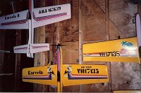 1986 Introducing Kareela II   Kareela II  is the first of two planes that I build in the USA. Here it hangs on the wall of our garage. The two yellow planes remained in the USA and the original   Kareela  still exists.