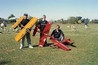 1992 State Titles  It flies very well and goes within a smidgeon of  winning the NSW State Titles. However, that was in calm air.  I'm posing with the other KMFC fliers, John Elias and Dennis Percival.