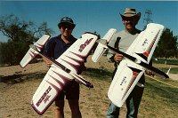 1996 VSC  My  Thunderbird  was destroyed so Jim Armour very kindly loans me his  Ares . I'm standing here with David Midgely who is one of the finest builders I've ever met. We travelled to the VSC with Bonnie & Dennis Percival.