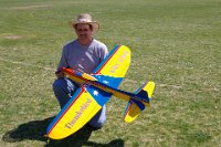 March 2006 Thunderbird at the VSC  I decide to resurrect my 8 year old Thunderbird and to take that rather than mess around with the Nobler. At least this plane flies OK except for a tendency to porpoise in level flight. I had fitted a 'Plasma' ST46 and the engine run is superb.