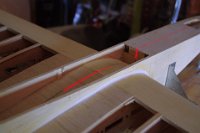 April 2016 Enigma  It's a year later and progress is very slow. I use the laser to centralise the wing in the fuselage.