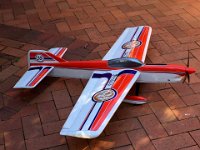 2019 Draco 3  The plane is now ready to fly, with engine, tank, prop, spinner, etc. fitted. Weight is slightly disappointing at 65½ ozs.