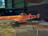 Late in World War II, the Japanese designed the   MXY7-K1 TRAINER the MXY7-K1 to teach less experienced pilots to fly the "Ohka" (Cherry Blossom) kamikaze suicide rocket bomb. The Ohka was carried to the target under a G4M "Betty" bomber. and, when the Betty/Ohka combination reaching Allied shipping, the Ohka pilot would detach, ignite the rocket motor, and dive into a ship. : 2009-11-04 USA Air Force Museum