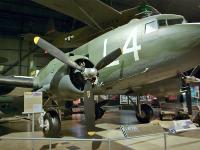 The DOUGLAS C-47D SKYTRAIN  was adapted from the Douglas DC-3 commercial airliner. The U.S. Army Air Corps ordered its first C-47s in 1940 and by the end of World War II had procured a total of 9,348. These C-47s carried personnel and cargo around the globe. : 2009-11-04 USA Air Force Museum